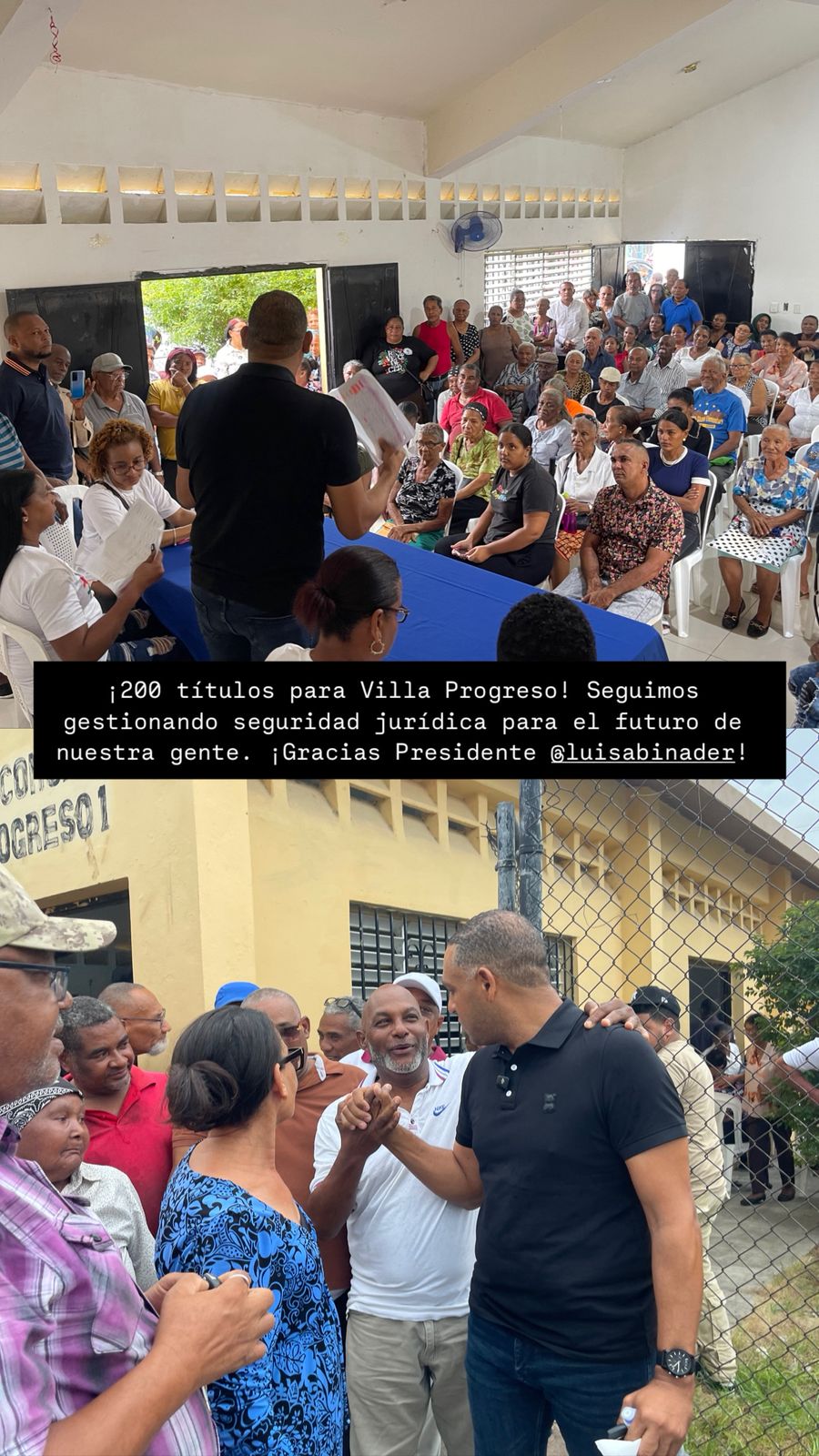 200 familias hoy reciben su título de propiedad»